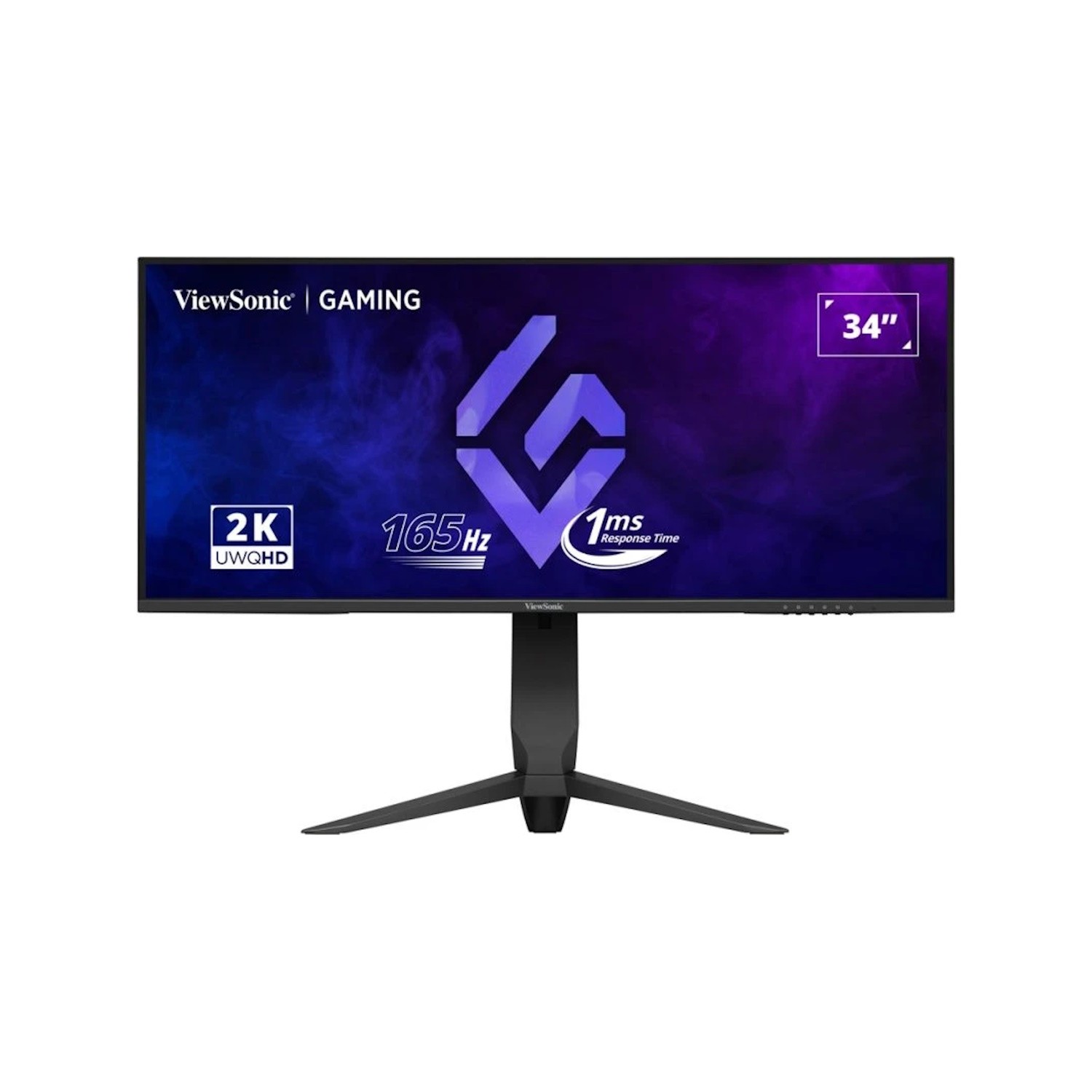 ViewSonic VX3480-2K-PRO Gaming Monitor - WQHD, 165Hz, 1ms Höhenverstellung | DisplayPort, 2x HDMI