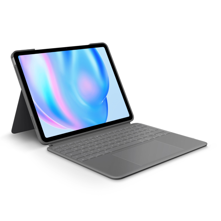 Logitech Combo Touch Tastaturhülle für iPad Air 13 (M2 und M3) Oxford Grey, DE-Layout