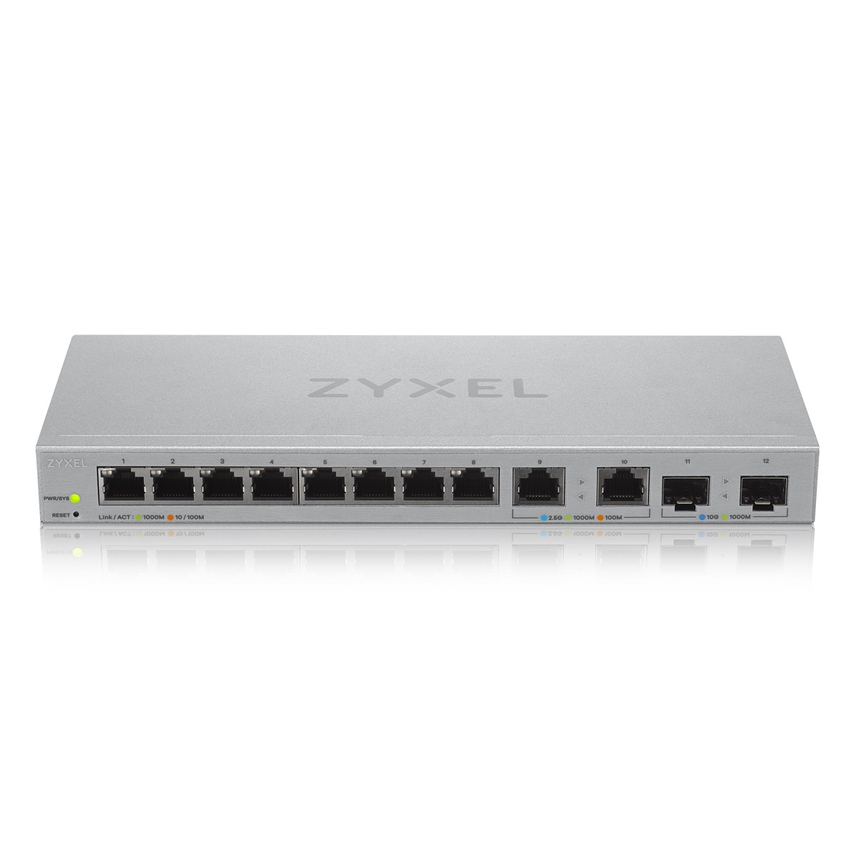 Zyxel XGS1210-12 Smart Managed Switch 8x 1G Ethernet, 2x 2.5G Ethernet, 2x 10G SFP+