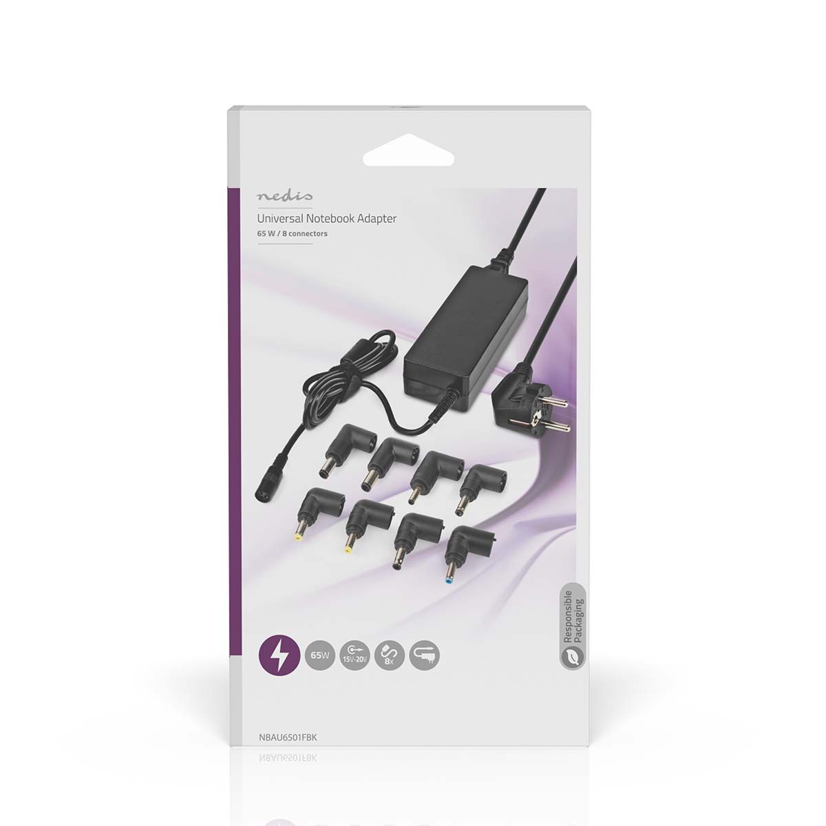 Nedis Notebook Adapter | 90 W | 18.5 / 19 / 19.5 / 20 V DC - 6.0 A | Typ F (CEE 7/7)