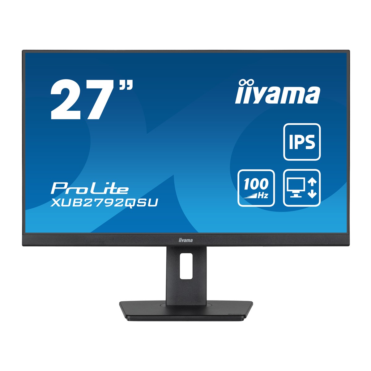 Iiyama ProLite XUB2792QSU-B6 Office Monitor 27 '' (68.5 cm), WQHD-Auflösung, IPS, 100Hz Bildwiederholrate,150 mm höhenverstellba