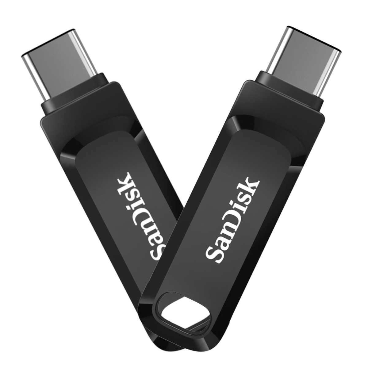 2er Pack SanDisk Ultra Dual Go Typ-A/Typ-C 128GB USB-Stick Swivel, bis zu 400 MB/s, USB 3.2 Gen 1x1 (5 Gbit/s)