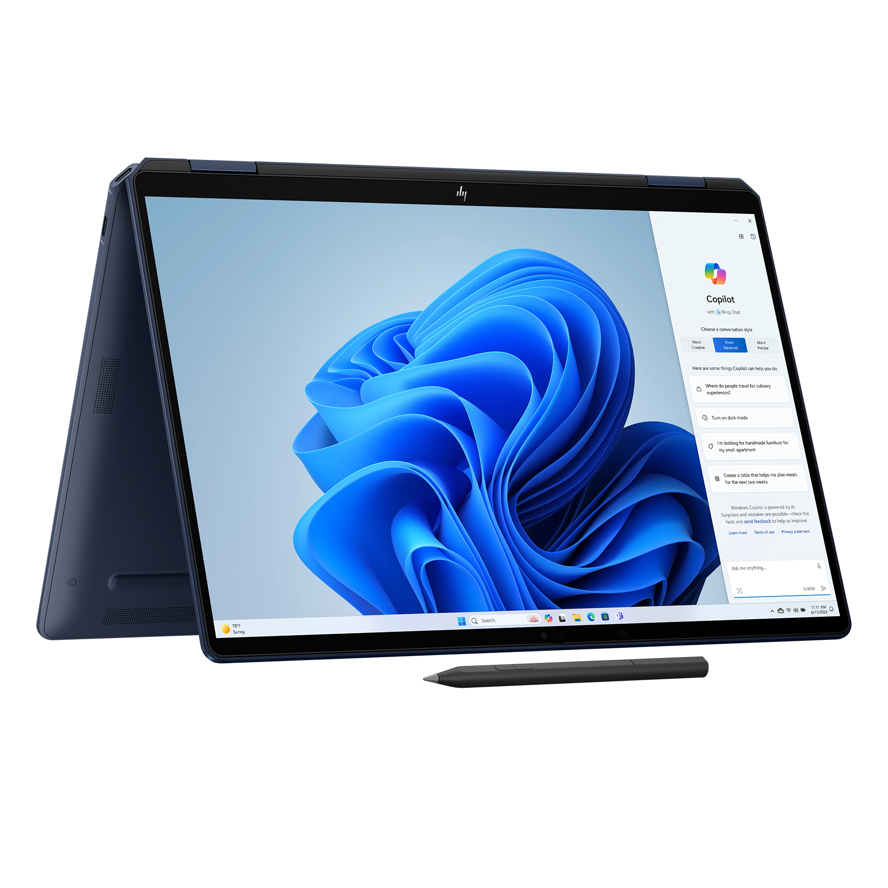 HP OmniBook Ultra Flip 14-fh0172ng inkl. HDMI Adapter & Pen 14" 2.8k OLED Touch 120Hz, Intel Core Ultra 7 256V, 16GB RAM, 2TB SS