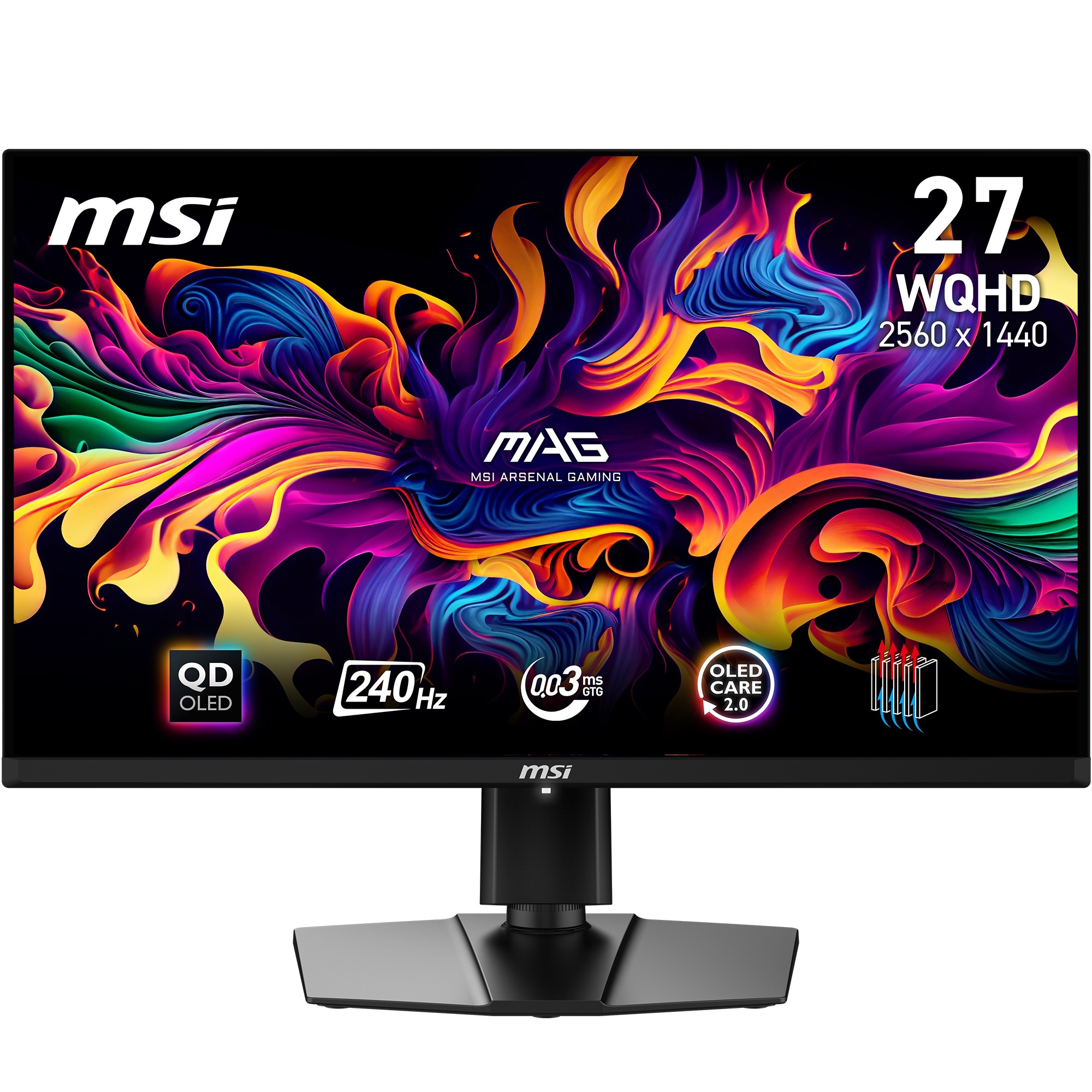 MSI MAG 271QPXDE QD-OLED E2 Gaming Monitor - 240Hz, 0,03ms GTG MSI OLED Care 2.0, HDMI 2.1 mit 48Gbps Bandbreite, 120Hz , VRR un