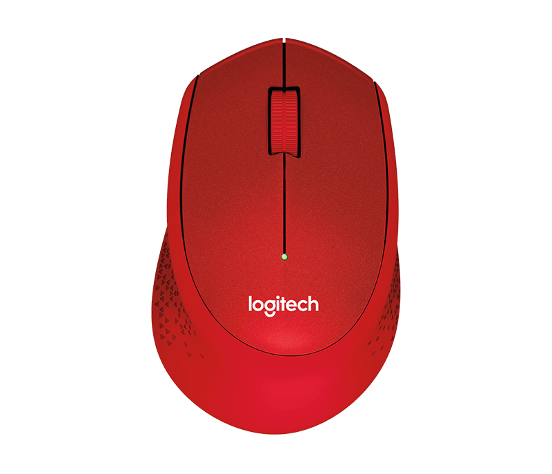 Logitech M330 Silent Plus Maus, rot
