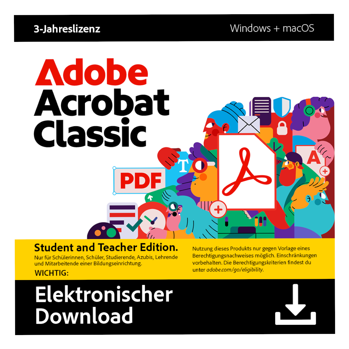 Adobe Acrobat Classic | 3 Jahre | Studierende & Lehrende Pc/Mac