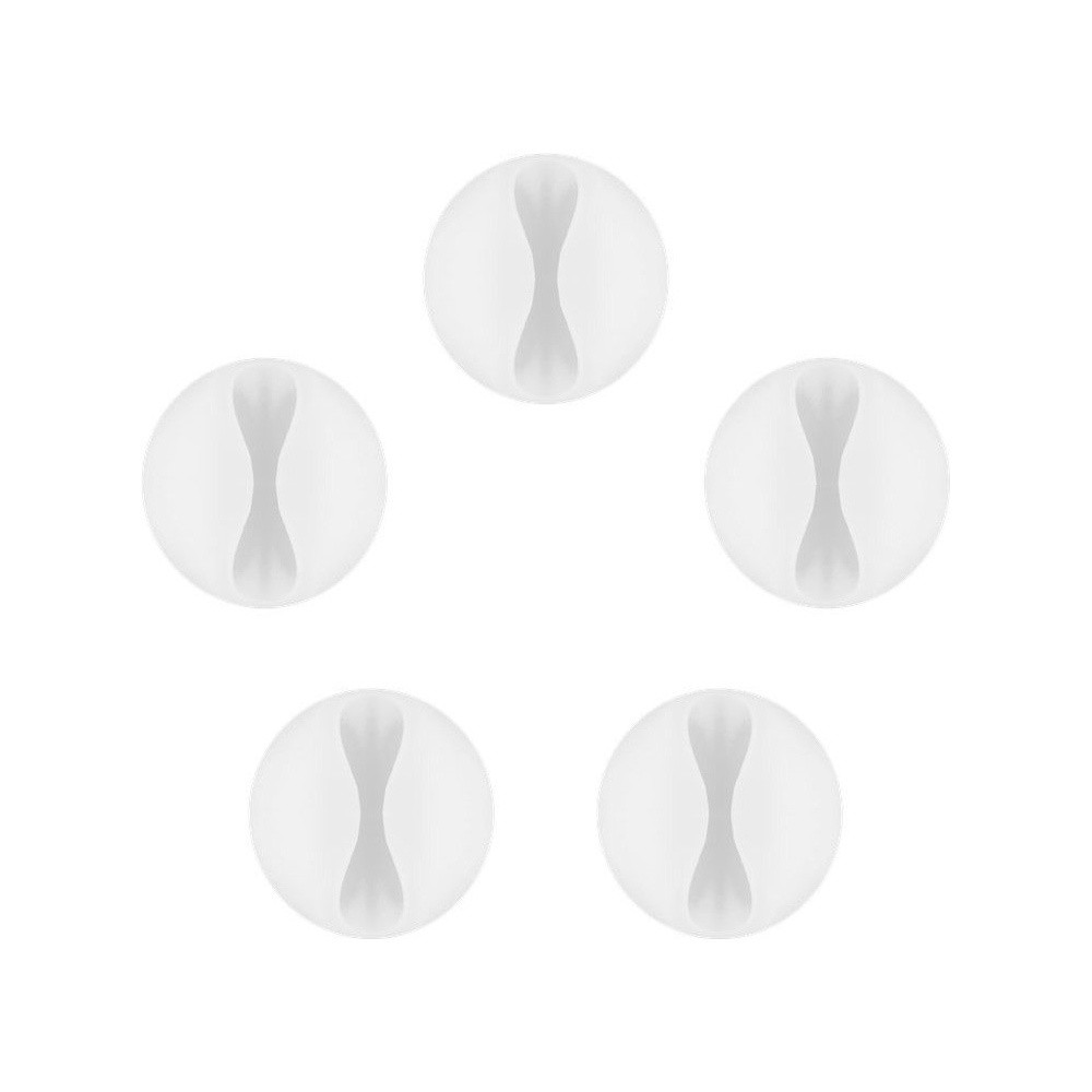 Goobay Kabelführung für den Schreibtisch - 5er-Pack, Weiß