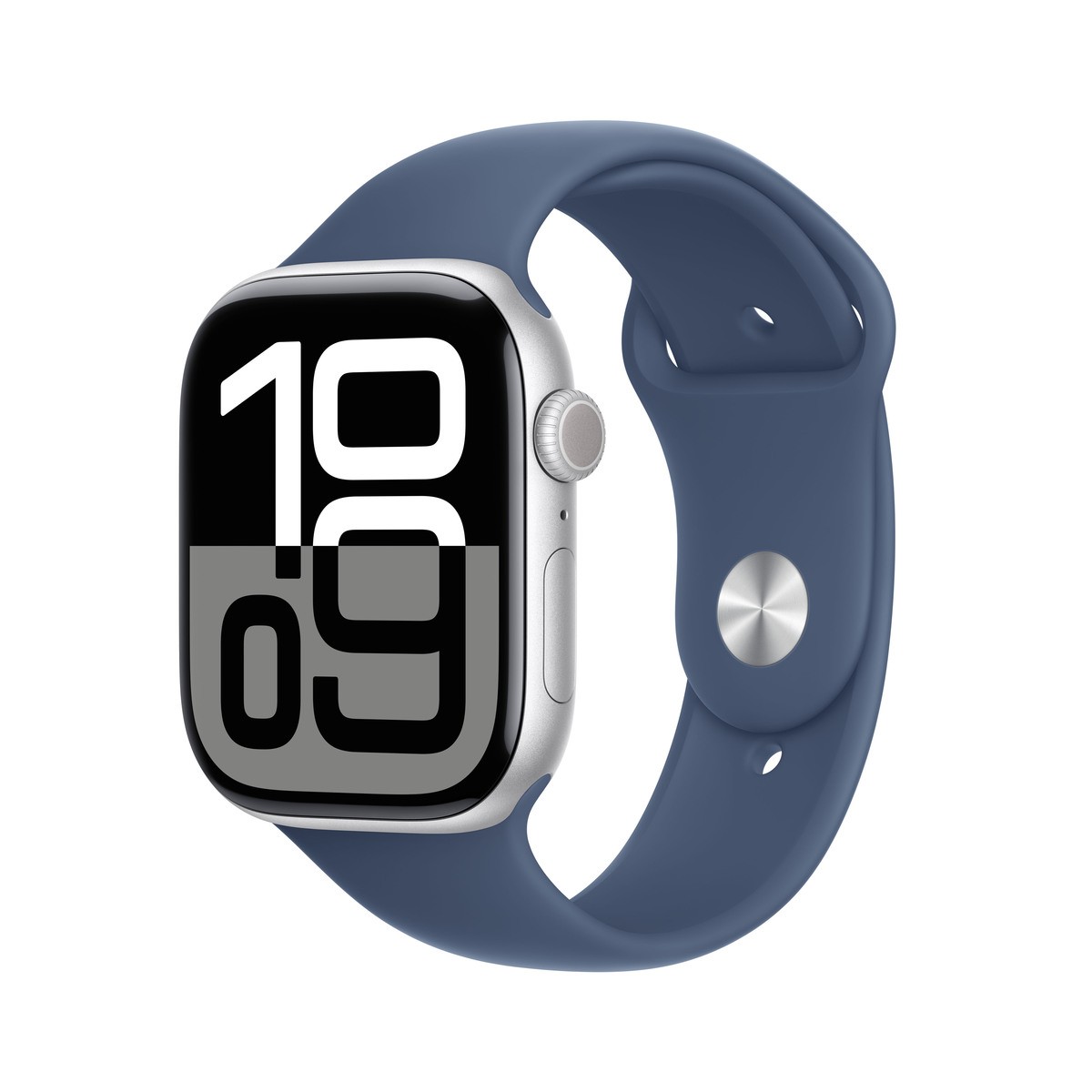 Apple Watch S10 Silber Aluminium Sport Band Denim - S/M GPS + Cellular 46mm MWY03QF/A 2024