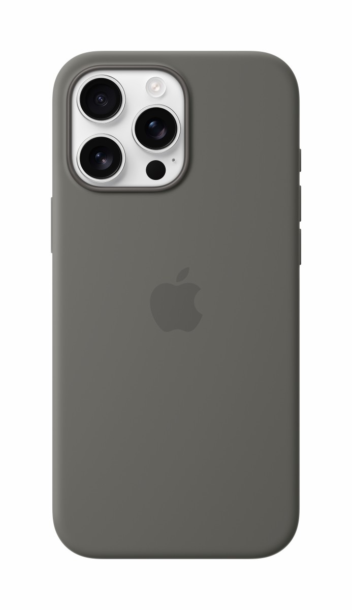 Apple Silikon Case iPhone 16 Pro Max mit MagSafe (steingrau)