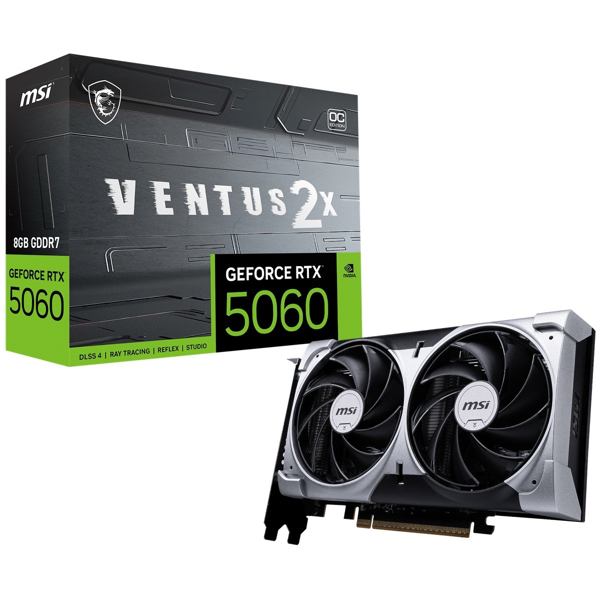 MSI GeForce RTX 5060 8G VENTUS 2X OC - 8GB GDDR7, HDMI, 3x DP