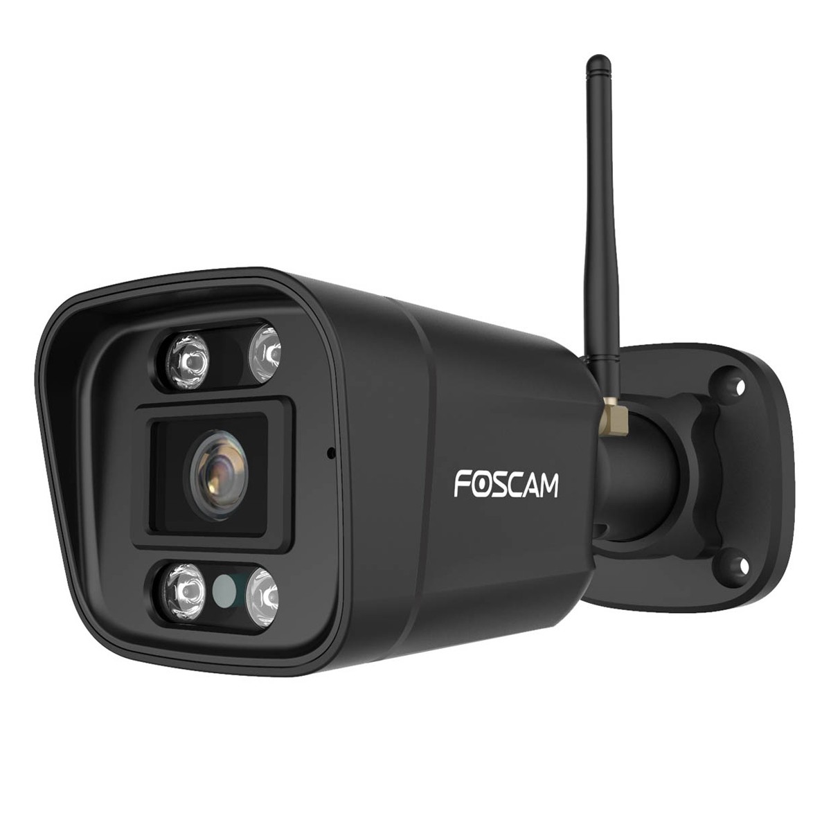 Foscam V8P WLAN Überwachungskamera Schwarz 8MP (3840x2160), Dualband-WLAN, Integrierter Scheinwerfer und Alarmsirene