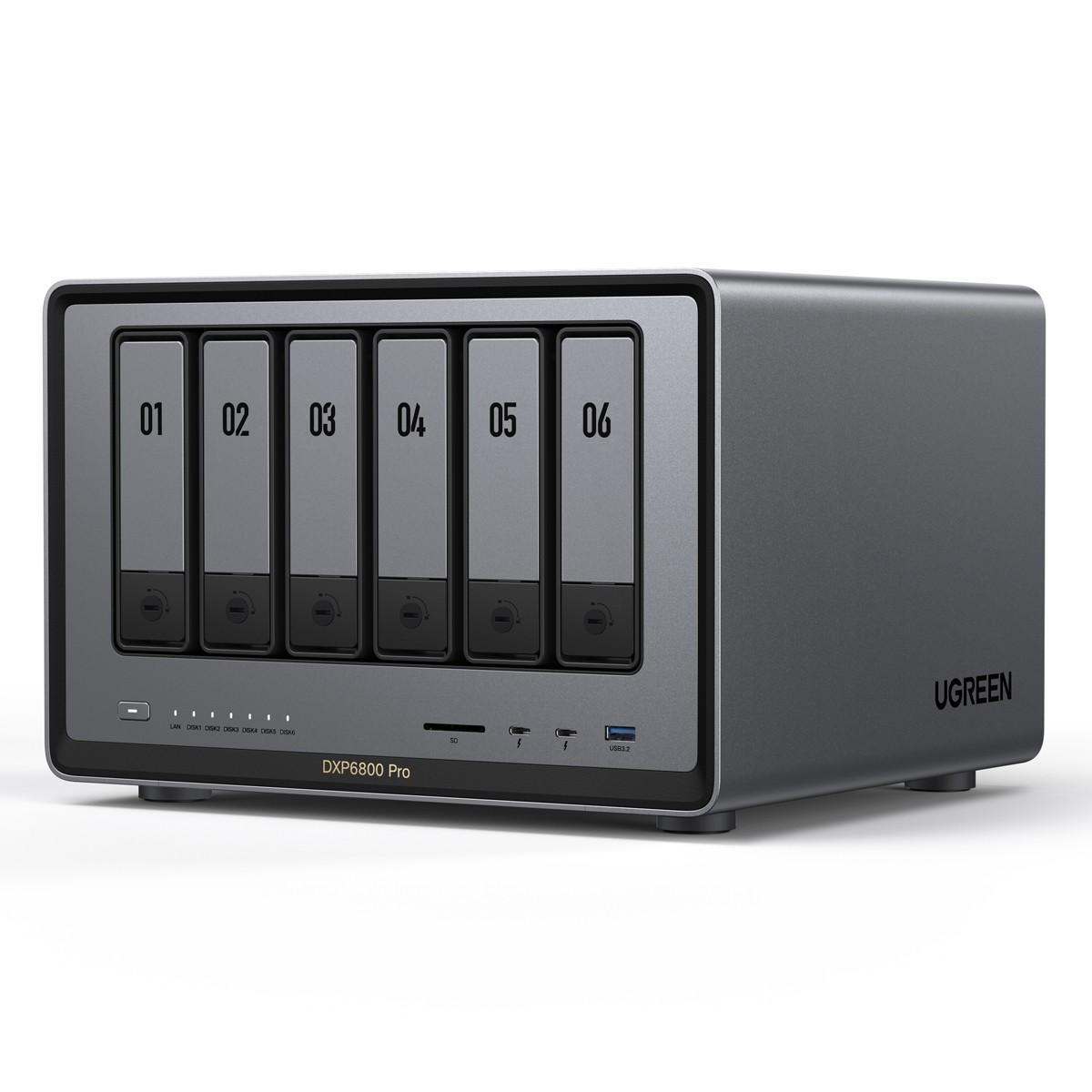 UGREEN NASync DXP6800 Pro 6-Bay NAS 0/6 SATA + 0/2 M.2 SSD, 2x 10GbE, 8GB RAM