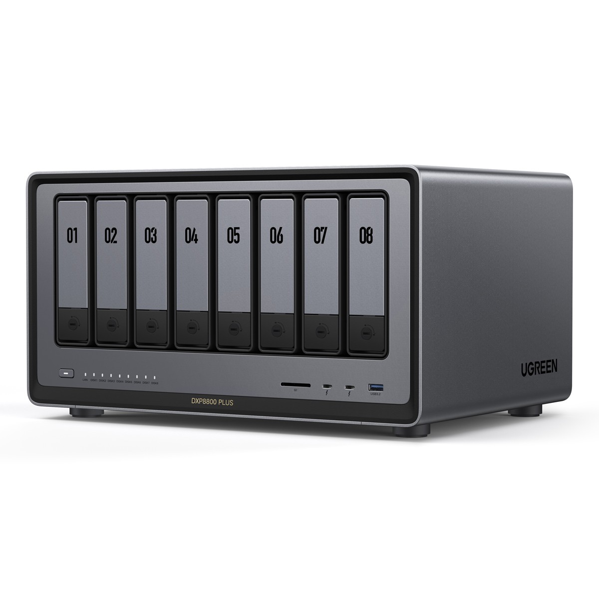 UGREEN NASync DXP8800 Plus 8-Bay NAS 0/8 SATA + 0/2 M.2 SSD, 2x 10GbE, 8GB RAM