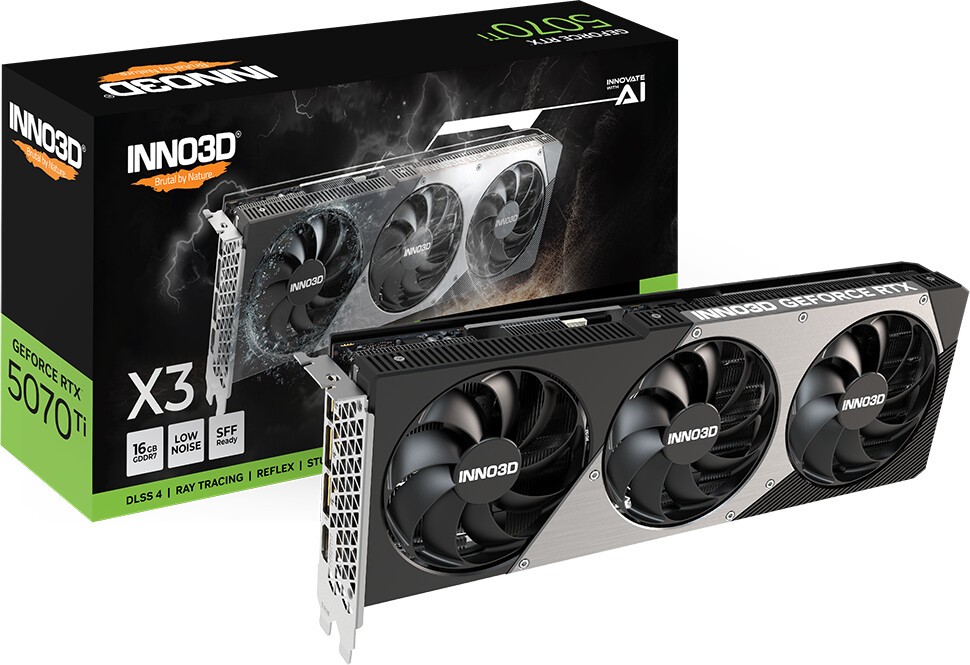 INNO3D GeForce RTX 5070 Ti X3 - 16GB GDDR7, HDMI, 3x DP