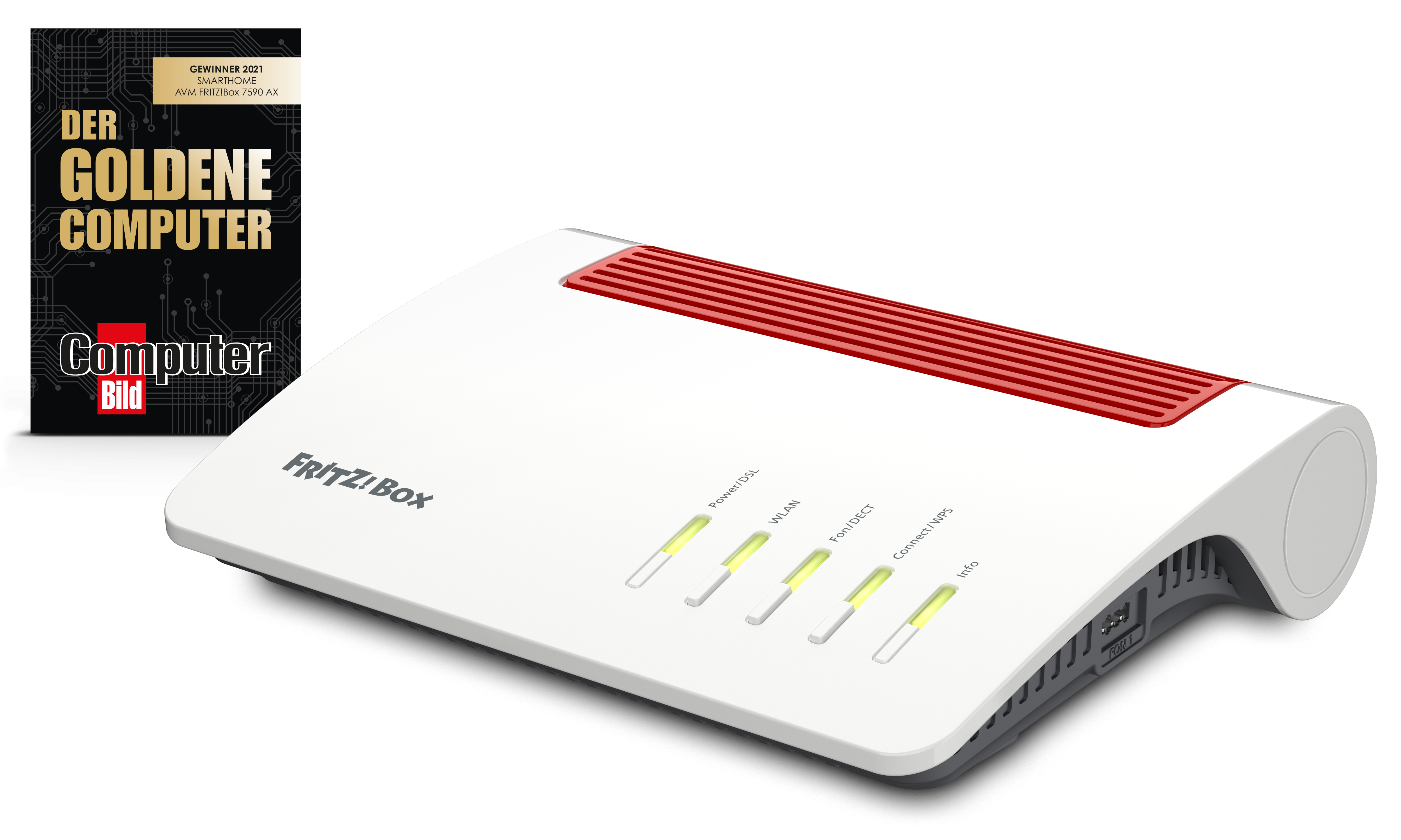 FRITZ!Box 7590 AX (Wi-Fi 6 DSL-Router 2.400 MBit/s (5GHz) & 1.200 MBit/s (2,4 GHz)