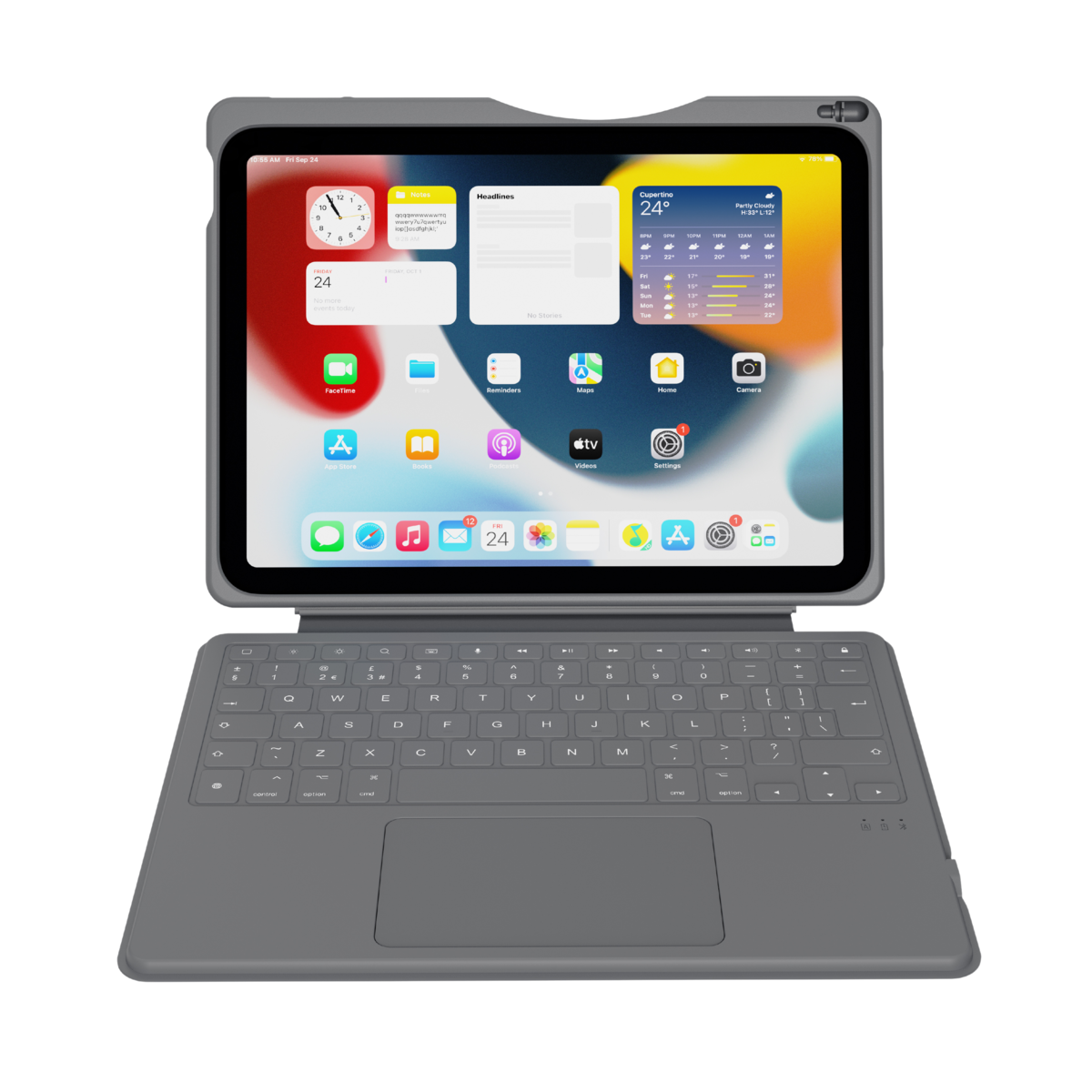 Deqster Rugged Touch PLUS Keyboard für iPad 10.9" (10. Gen.), Bluetooth, DE-Layout, (QWERTZ)