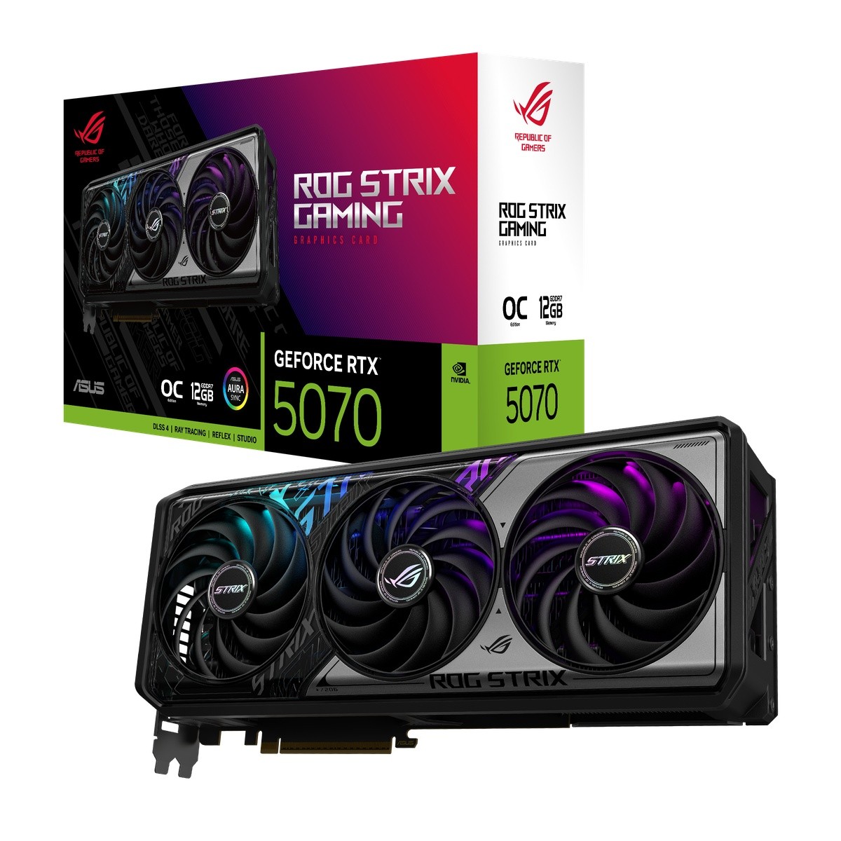 ASUS ROG STRIX GeForce RTX 5070 OC - 12GB GDDR7, HDMI, 3x DP