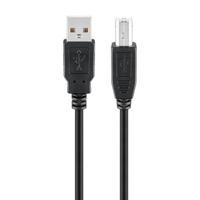 Goobay USB 2.0 Hi-Speed Kabel, 1,8m - bis 480 Mbit/s, Schwarz