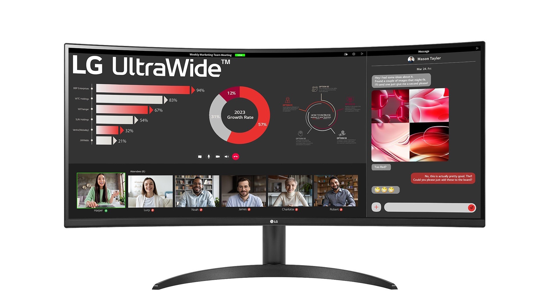LG 34WR50QK-B Office Monitor - UWQHD 100HZ