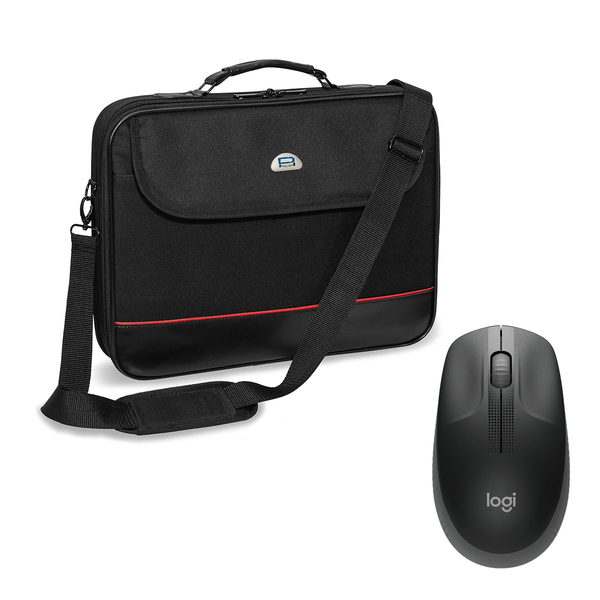 Pedea "Trendline" 17,3" + Logitech M190, kabellos, schwarz