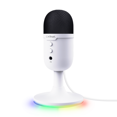 Trust Gaming GXT234W Yunix USB Mikrofon Kompaktes USB-Gaming-Mikrofon für Streaming & Content-Erstellung, weiß