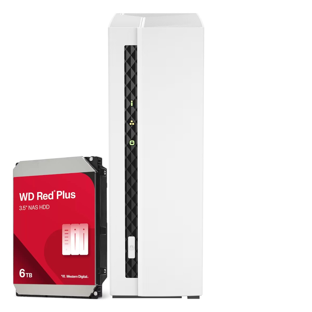 QNAP TS-133 6TB WD Red Plus NAS-Bundle NAS inkl. 1x 6TB WD Red Plus 3.5 Zoll SATA Festplatte