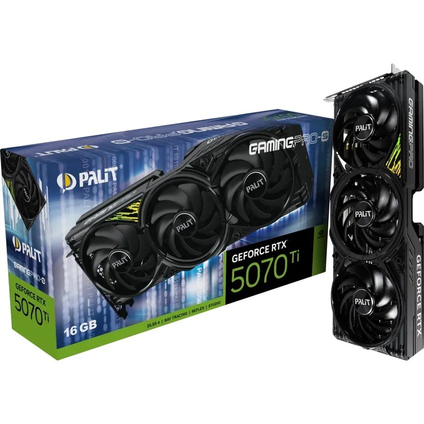 Palit GeForce RTX 5070 Ti GamingPro-S - 16GB GDDR7, HDMI, 3x DP