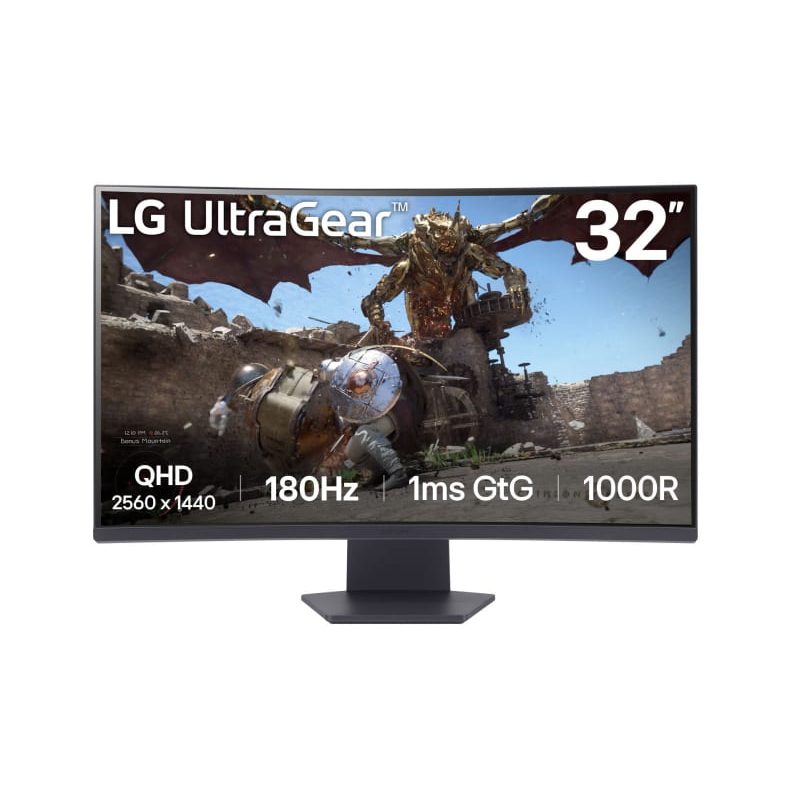 LG UltraGear 32GS60QC-Gaming Monitor - QHD Display, 180Hz, 1ms