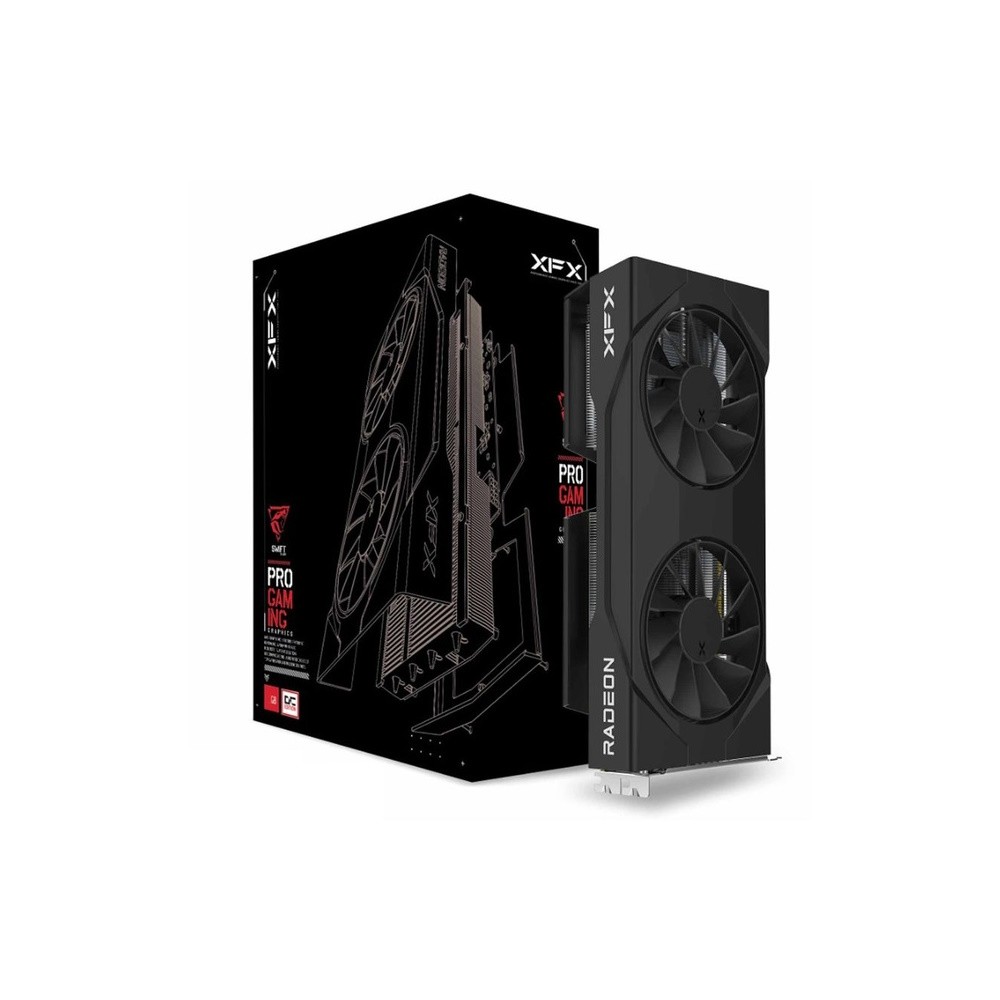 XFX Radeon RX 9060XT Swift Dual Fan OC Black 8GB - 8GB GDDR6, 2x HDMI, 2x DP