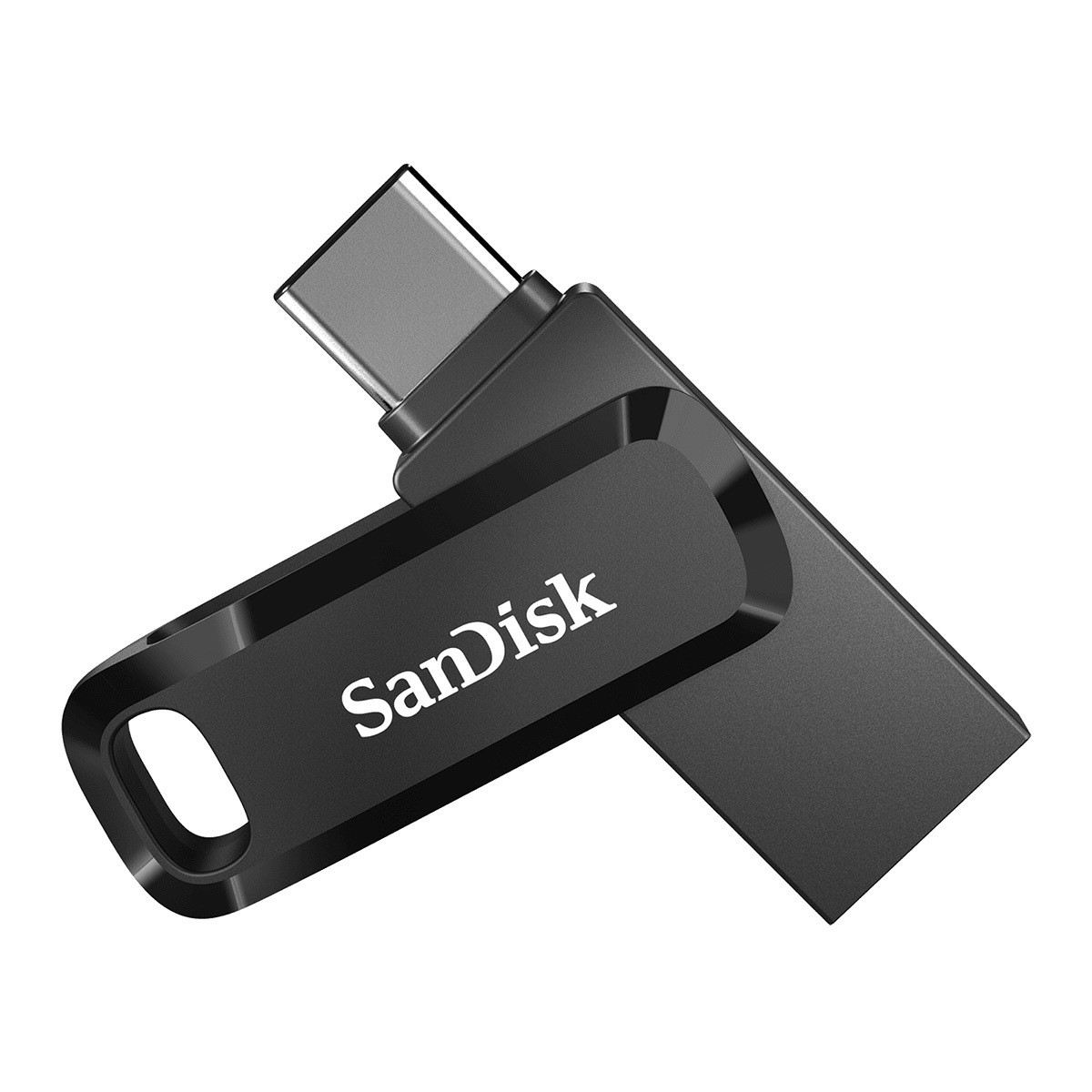SanDisk Ultra Dual Drive Go Typ-A/Typ-C 512GB USB-Stick Schwarz Swivel, bis zu 400 MB/s, USB 3.2 Gen 1x1 (5 Gbit/s)