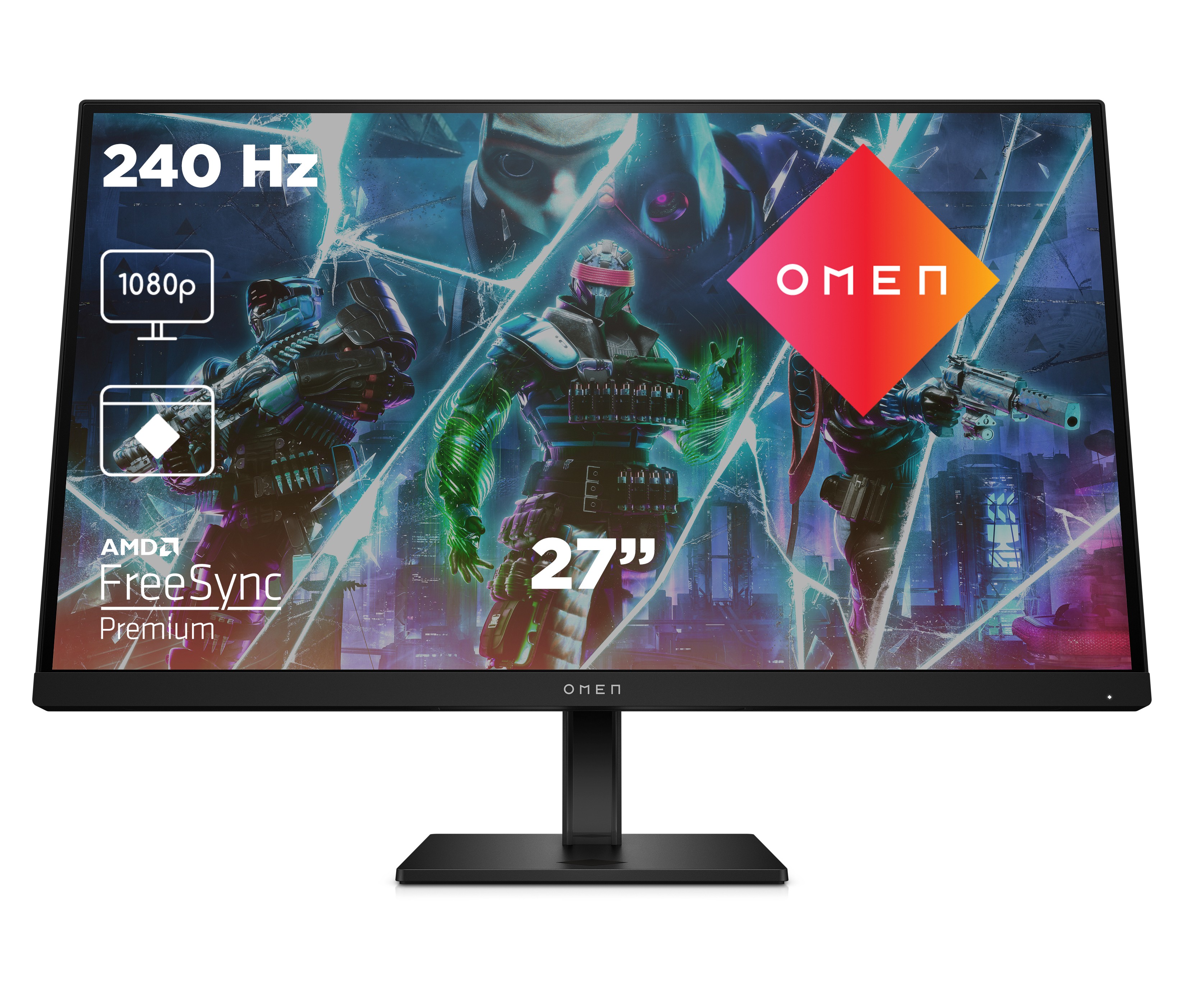 HP Omen 27s Gaming Monitor - IPS, FHD, 240Hz, Höhenverstellung