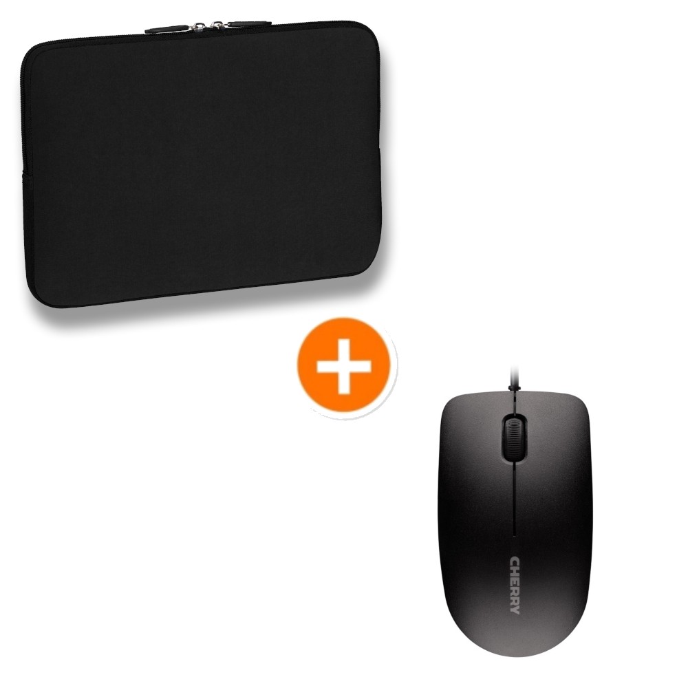 PEDEA Notebook-Sleeve Trend 17,3" + CHERRY MC 1000 Maus bis 43,9 cm