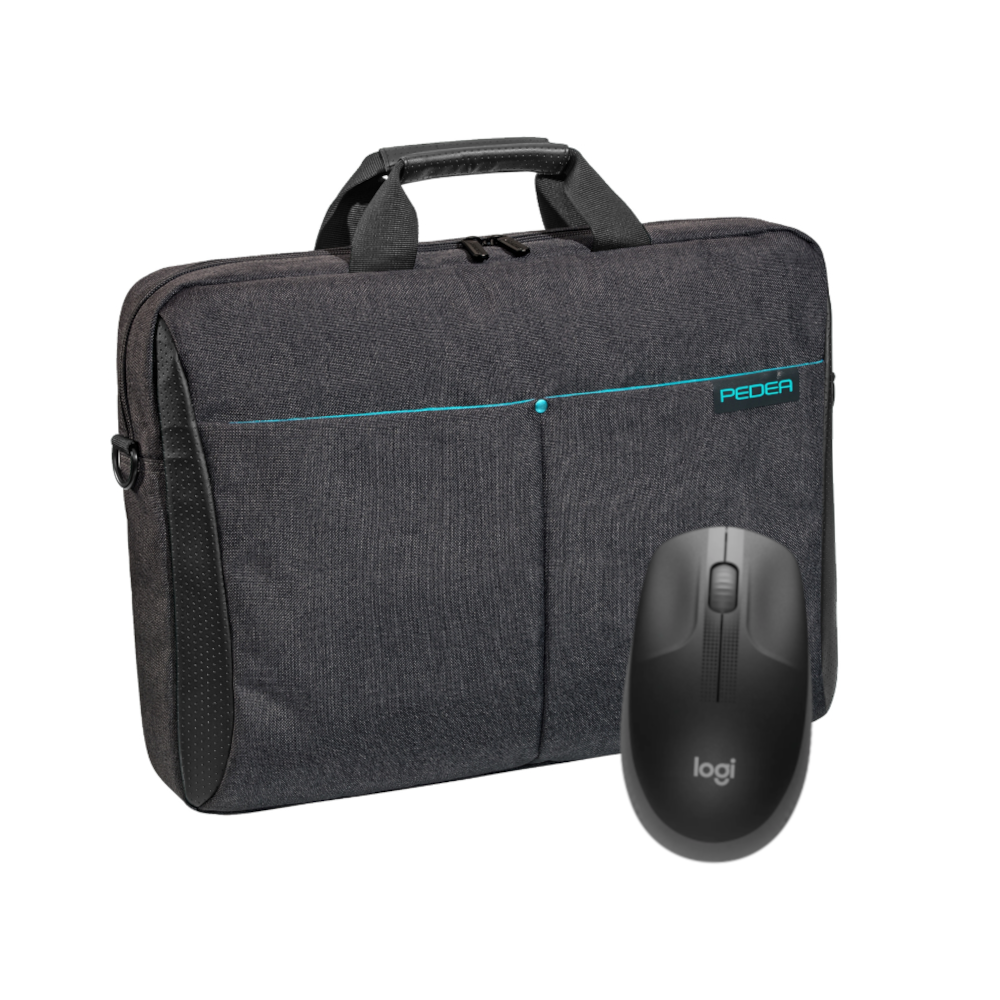 PEDEA Notebooktasche "Lifestyle", 17,3" + Logitech M190 Maus [für Notebooks bis 43,9cm]