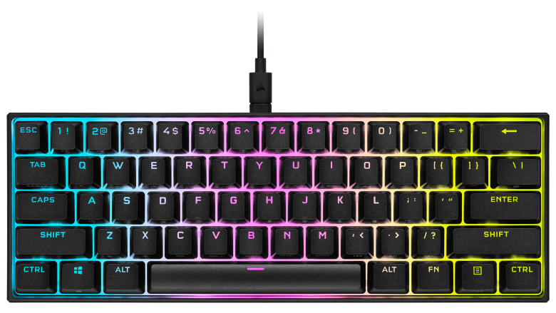 Corsair K65 RGB Mini 60% Mechanical Gaming Tastatur Cherry MX Speed, schwarz