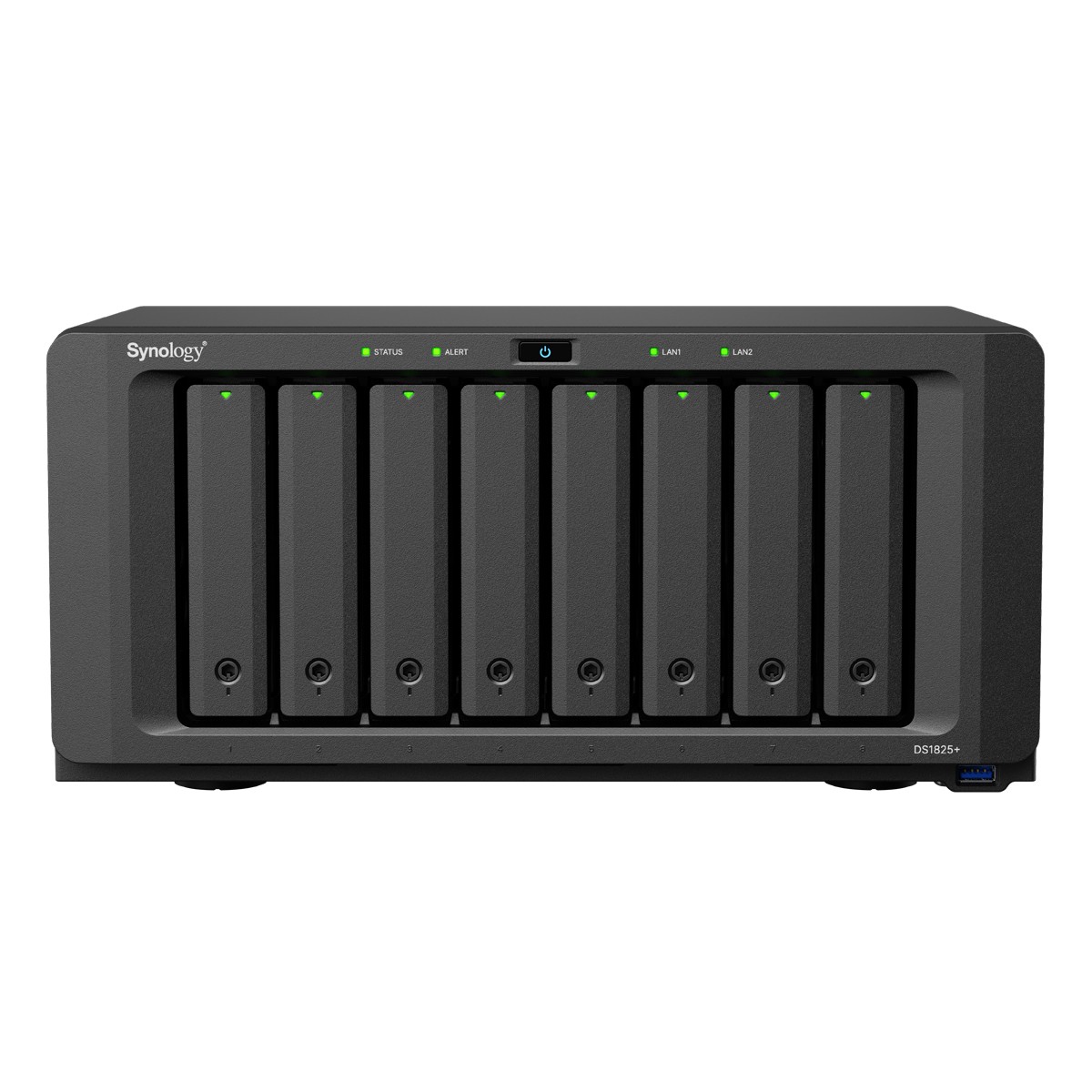 Synology DiskStation DS1825+ NAS 8-Bay AMD Ryzen™ V1500B, 8GB DDR4 RAM, 0/8 HDD/SSD