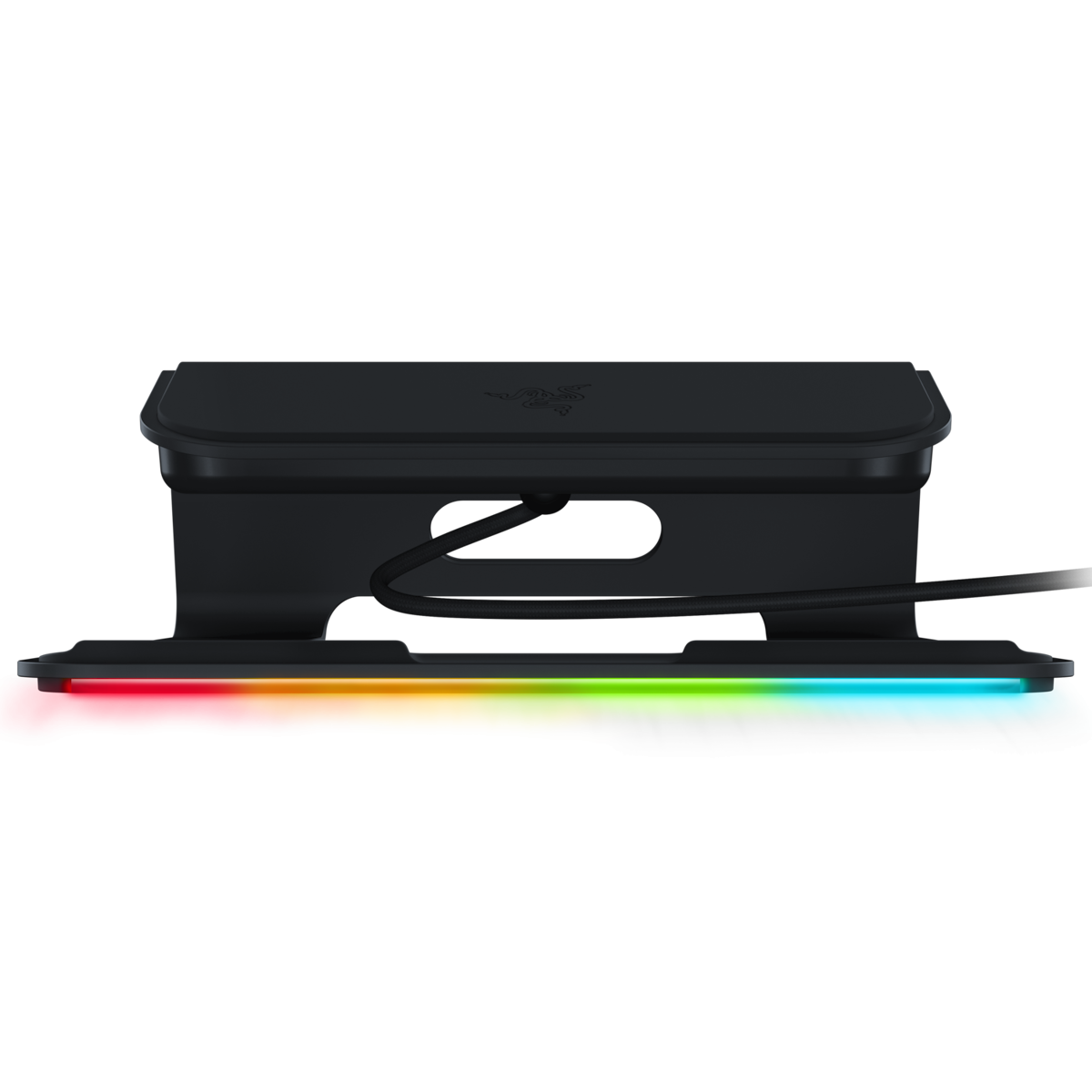 Razer Laptop Stand Chroma Laptop-Ständer mit Razer RGB Chroma-Beleuchtung , USB 3.0-Hub mit 3 Anschlüssen und 18 Grad Neigungswi