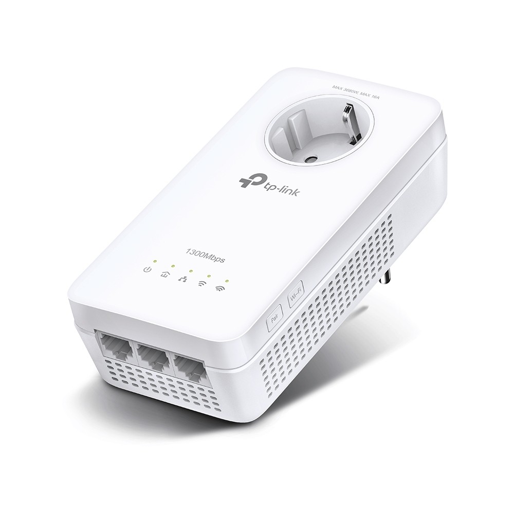 TP-Link AV1300 Gigabit Powerline WLAN Extender bis zu 1300 Mbit/s, WLAN AC 867 (5 GHz) + 300 Mbit/s (2,4 GHz), 3x Gigabit LAN