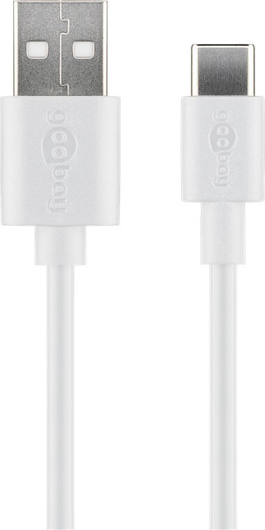 Goobay USB-C Lade- und Synchronisationskabel,1m, weiß