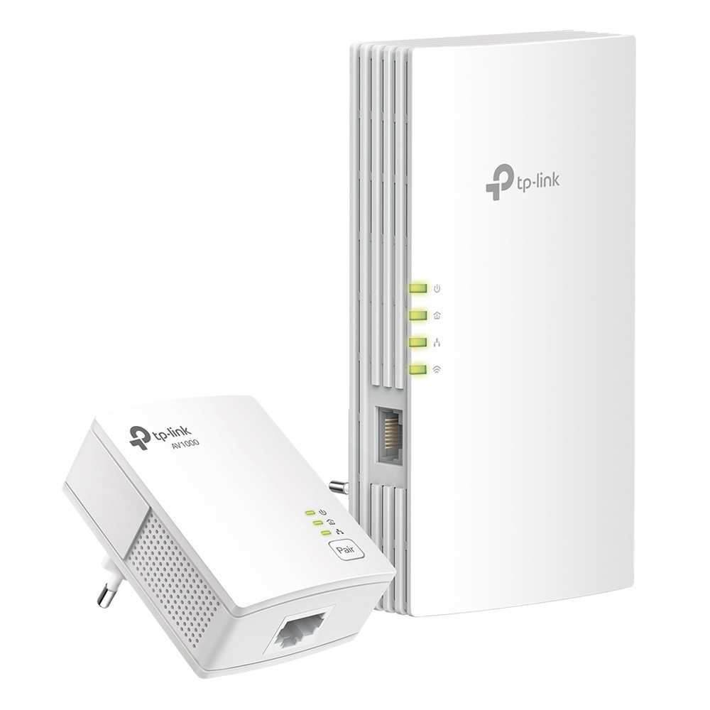 TP-Link AV1000 Gigabit Powerline WiFi 6 Set 2x Adapter, Powerline bis zu 1.000 Mbit/s, WLAN AX bis zu 1.500 Mbit/s