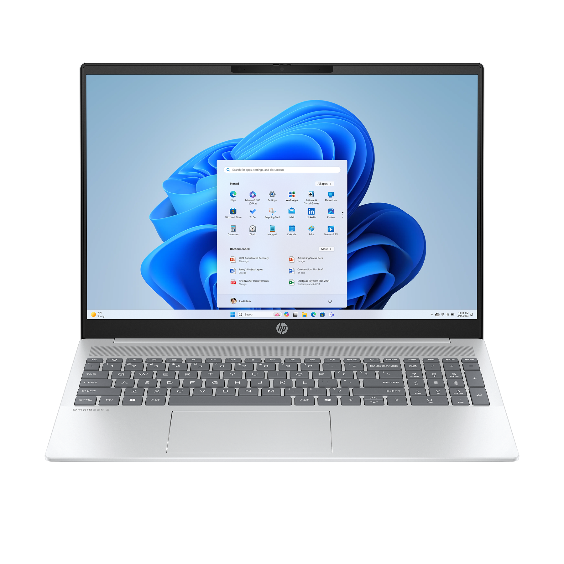 HP OmniBook 5 16-af1173ng 16" WUXGA IPS, Intel Core Ultra 7 255U, 16GB RAM, 512GB SSD, Windows 11