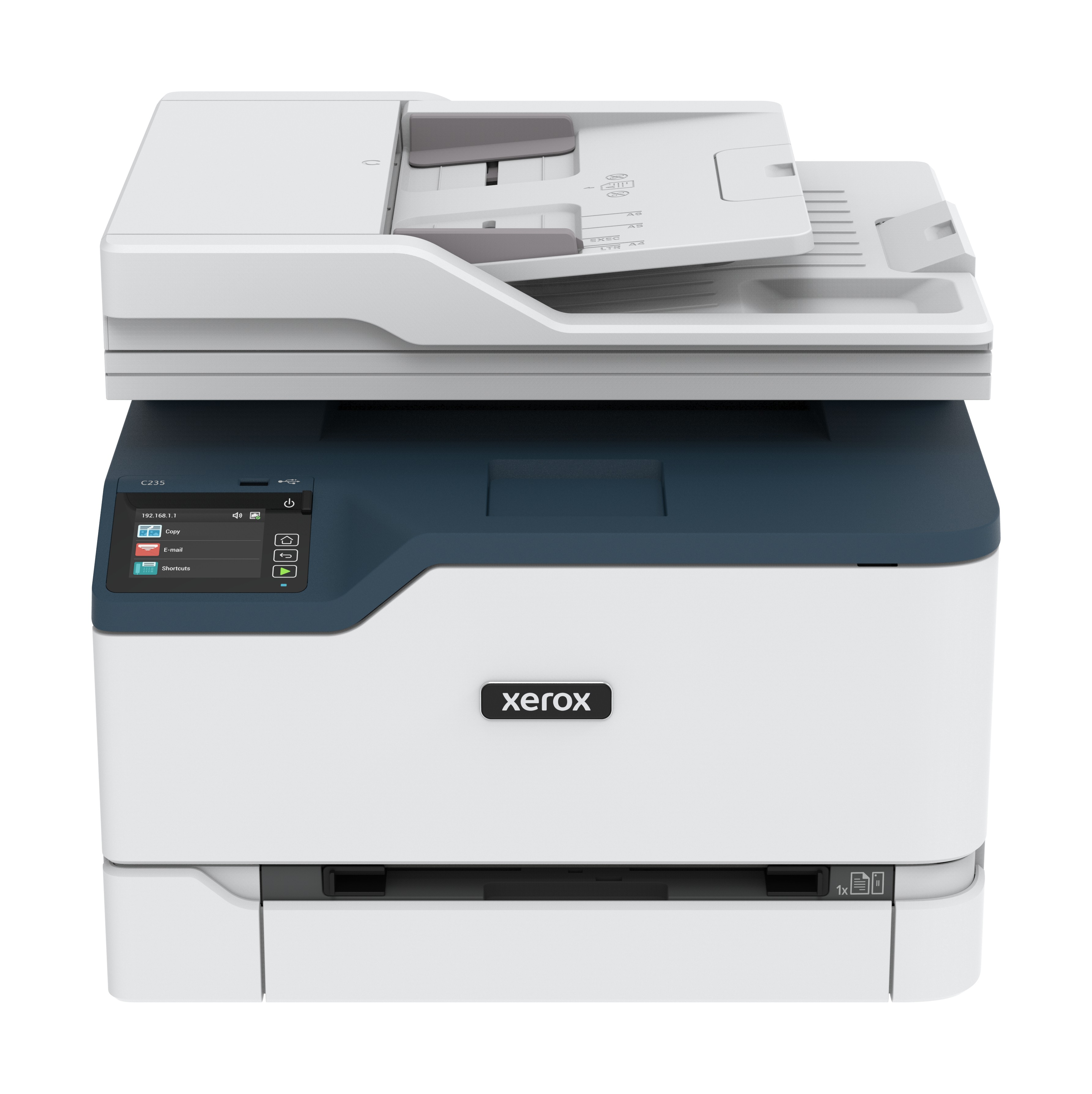 Xerox C235 Laser-Multifunktionsgerät Farbe Xerox C235/DNI, A4, Laser, Farbdruck, Kopieren/Drucken/Scannnen/Faxen, 600 x 600 DPI,