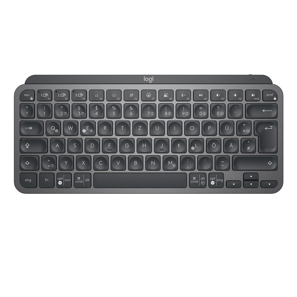 Logitech MX Keys Mini Minimalist Wireless Illuminated Keyboard, kabellose Bluetooth-Tastatur , graphite