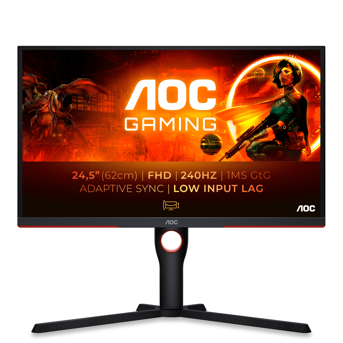 AOC 25G3ZM/BK Gaming Monitor - Adaptive Sync, 240 Hz