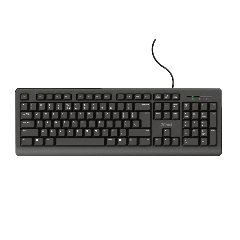 TRUST TK-150 Tastatur, Deutsches QWERTZ - Layout, USB-Anschluss