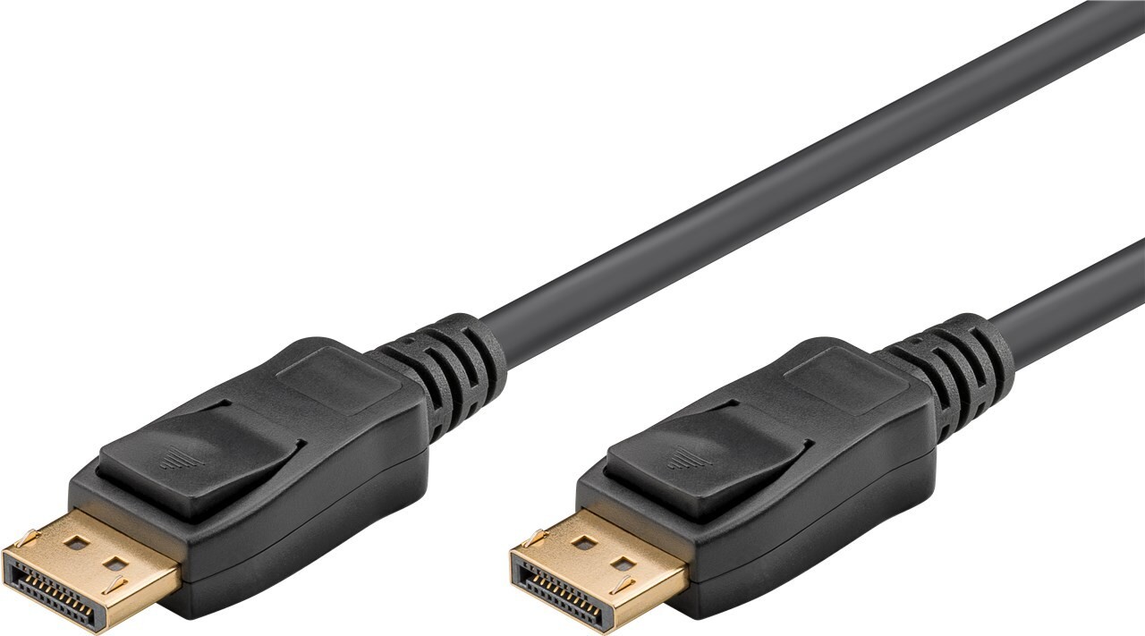 Goobay DisplayPort Verbindungskabel 2.0, schwarz, 2m