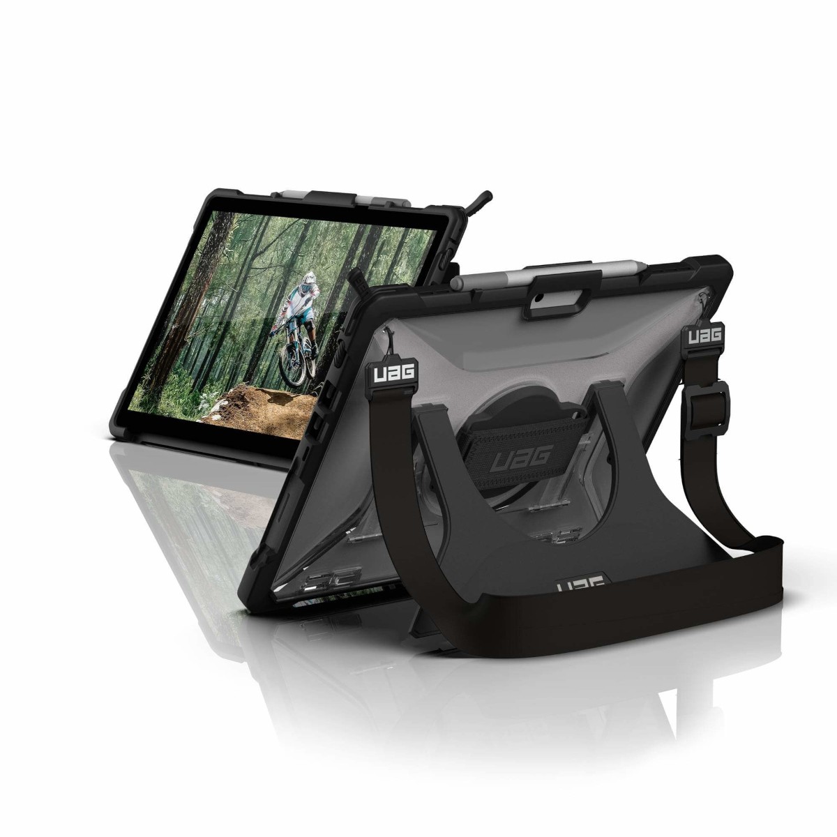 Urban Armor Gear Plasma Rugged Case für Surface Pro 9/10/11 Robuste, stoßresistente Schutzhülle mit Handschlaufe, Integrierter H