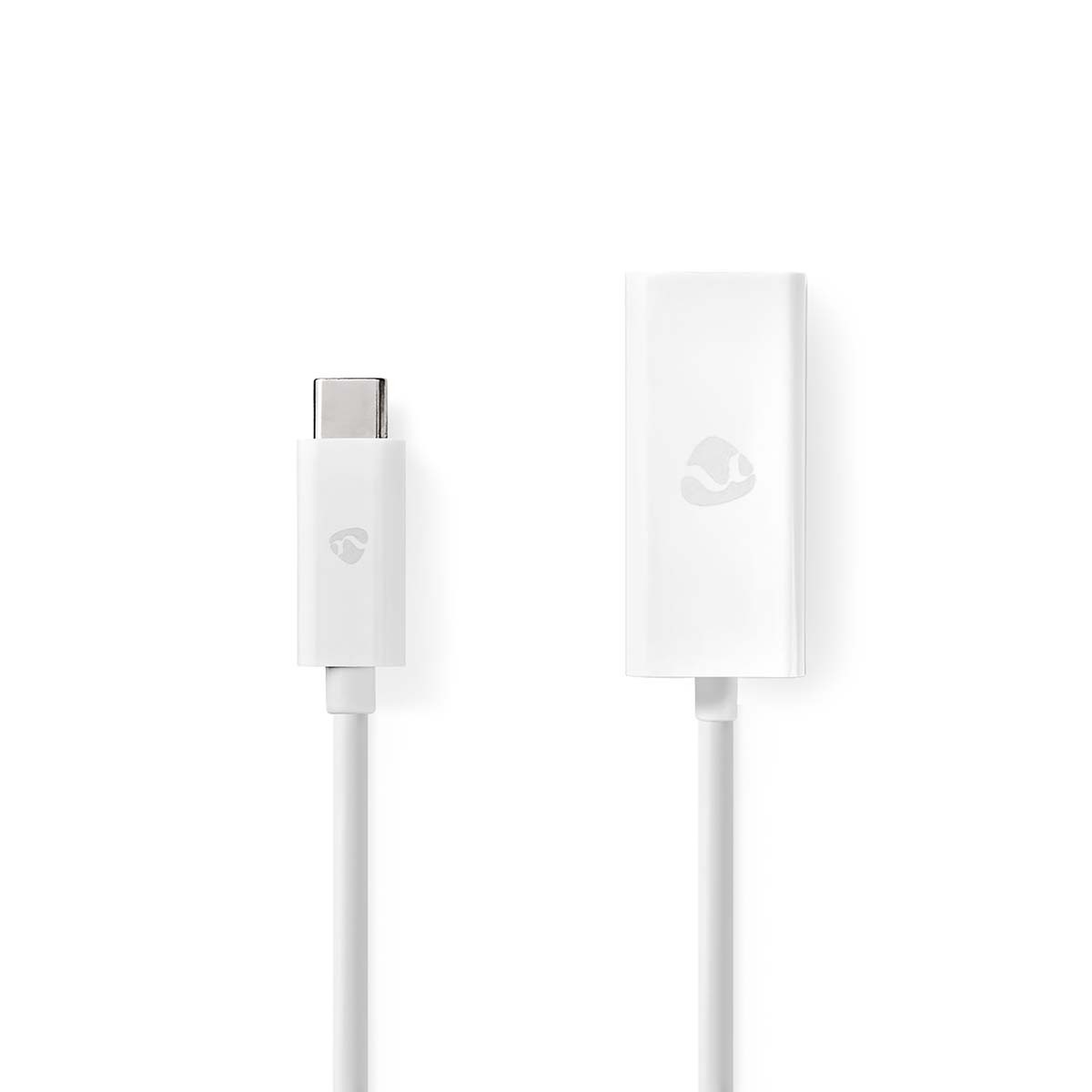 NEDIS USB-Netzwerkadapter | USB 3.2 Gen 1 | 1000 Mbps | USB-C™ Stecker | RJ45 Buchse | 0.20 m | rund | Vernickelt | Verzinntes K