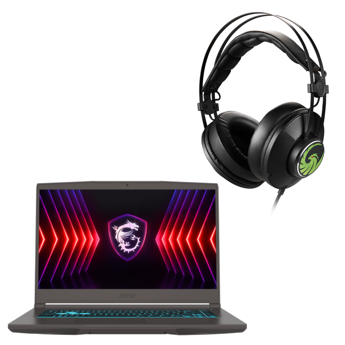 MSI Thin 15 + MSI Gaming Headset Thunderbird Edition - 15,6" FHD 144Hz Display, Intel Core i7-13620H, 16GB RAM, 1TB SSD, NVIDIA 