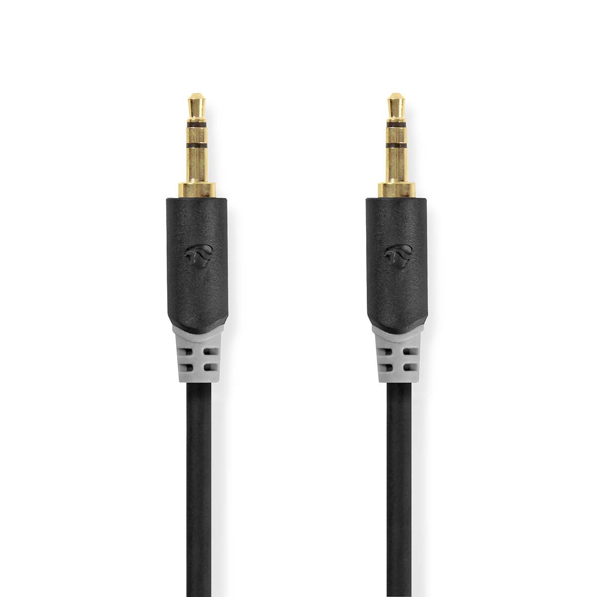 Nedis Stereo-Audiokabel | 3.5 mm Stecker | 3.5 mm Stecker |Vergoldet | 1.00 m | rund | Anthrazit | Verpackung mit Sichtfenster