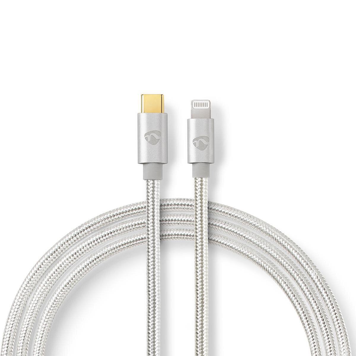 Nedis USB-Kabel | USB 2.0 | Apple Lightning 8-Pin | USB-C™ Stecker | 480 Mbps | Vergoldet | 2.00 m | rund | Geflochten / Nylon |
